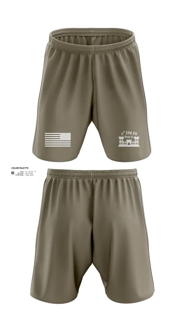 Athletic Shorts With Pockets, Bravo Company “Bulldogs” 31st Engineer Battalion, , Teamtime, Team time, sublimation, custom sports apparel, team uniforms, spirit wear, spiritwear, sports uniforms, custom shirts, team store, custom team store, fundraiser sports, apparel fundraiser