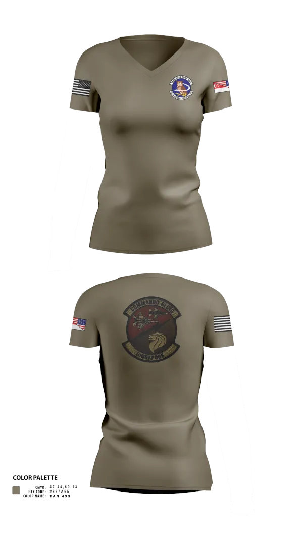 Womens Short Sleeve Vneck Shirt, 497 COMBAT TRAINING FLIGHT, Air Force, Teamtime, Team time, sublimation, custom sports apparel, team uniforms, spirit wear, spiritwear, sports uniforms, custom shirts, team store, custom team store, fundraiser sports, apparel fundraiser