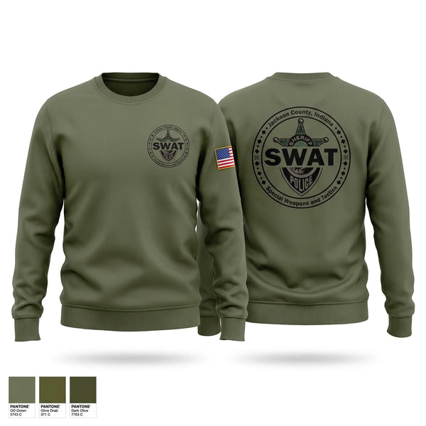 Crew Neck Sweatshirt, Jackson County Joint SWAT, Police, Teamtime, Team time, sublimation, custom sports apparel, team uniforms, spirit wear, spiritwear, sports uniforms, custom shirts, team store, custom team store, fundraiser sports, apparel fundraiser