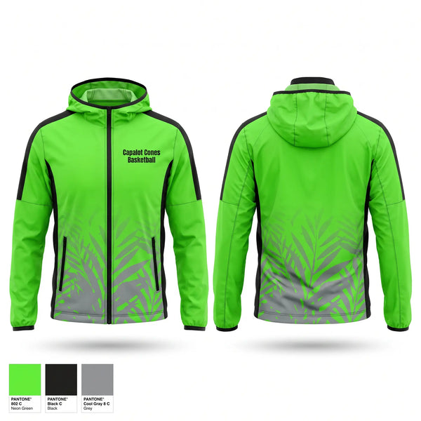 Windbreaker, Capalot Cones Basketball, Men's Basketball, Teamtime, Team time, sublimation, custom sports apparel, team uniforms, spirit wear, spiritwear, sports uniforms, custom shirts, team store, custom team store, fundraiser sports, apparel fundraiser