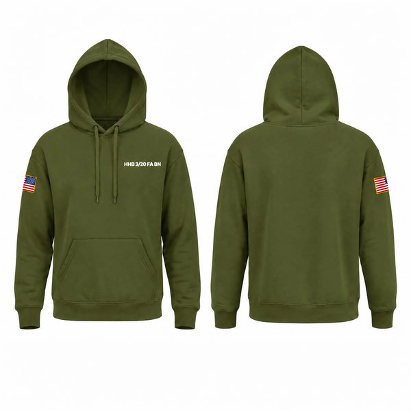 Hoodie, HHB 3/20 FA BN, Army, Teamtime, Team time, sublimation, custom sports apparel, team uniforms, spirit wear, spiritwear, sports uniforms, custom shirts, team store, custom team store, fundraiser sports, apparel fundraiser