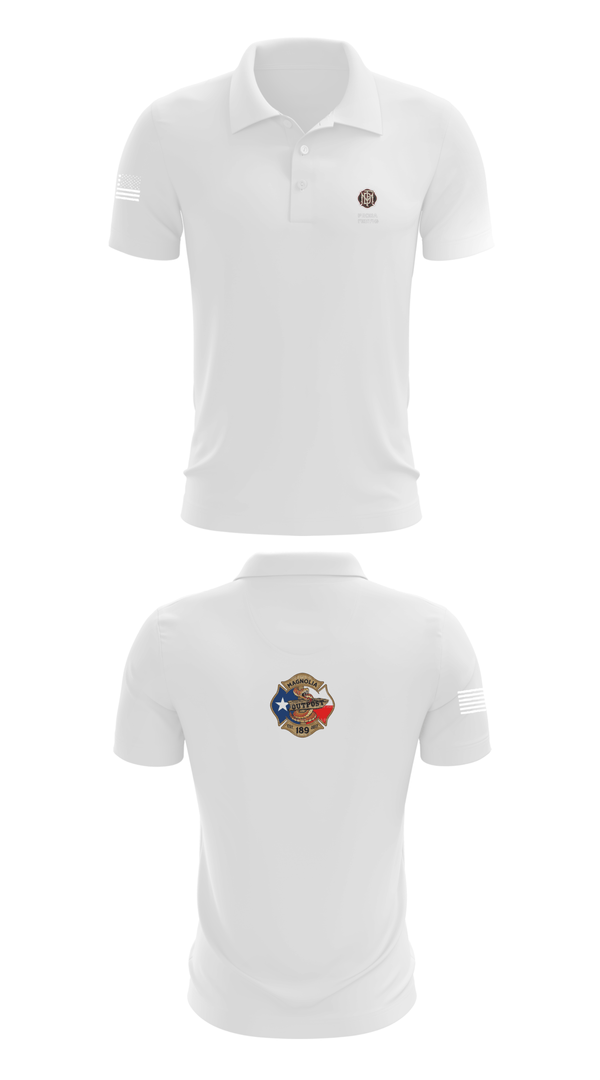 Short Sleeve Performance Polo, Magnolia Station 189, Fire Department, Teamtime, Team time, sublimation, custom sports apparel, team uniforms, spirit wear, spiritwear, sports uniforms, custom shirts, team store, custom team store, fundraiser sports, apparel fundraiser