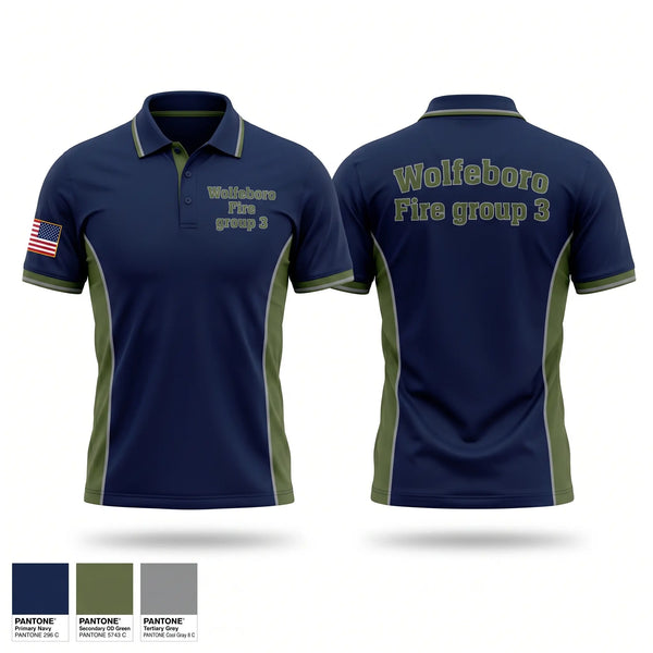 Short Sleeve Performance Polo, Wolfeboro Fire group 3, Fire Department, Teamtime, Team time, sublimation, custom sports apparel, team uniforms, spirit wear, spiritwear, sports uniforms, custom shirts, team store, custom team store, fundraiser sports, apparel fundraiser