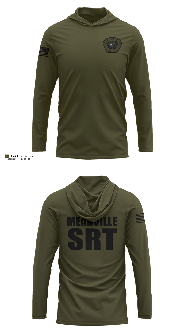 Long Sleeve Performance Shirt with hood, Meadville SRT, Police, Teamtime, Team time, sublimation, custom sports apparel, team uniforms, spirit wear, spiritwear, sports uniforms, custom shirts, team store, custom team store, fundraiser sports, apparel fundraiser