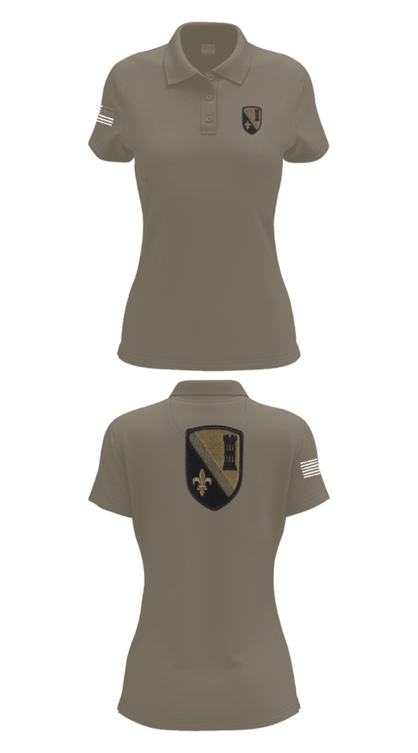 Women's Short Sleeve Performance Polo, 844th ECC, National Guard, Teamtime, Team time, sublimation, custom sports apparel, team uniforms, spirit wear, spiritwear, sports uniforms, custom shirts, team store, custom team store, fundraiser sports, apparel fundraiser