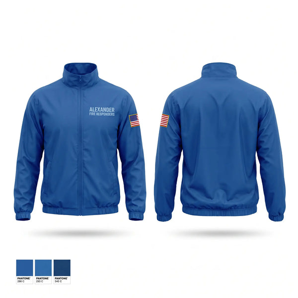 Windbreaker, ALEXANDER FIRE RESPONDERS, EMS/EMT, Teamtime, Team time, sublimation, custom sports apparel, team uniforms, spirit wear, spiritwear, sports uniforms, custom shirts, team store, custom team store, fundraiser sports, apparel fundraiser