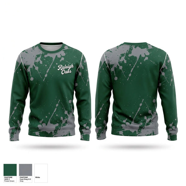 Crew Neck Sweatshirt, Raleigh Oaks, Baseball, Teamtime, Team time, sublimation, custom sports apparel, team uniforms, spirit wear, spiritwear, sports uniforms, custom shirts, team store, custom team store, fundraiser sports, apparel fundraiser
