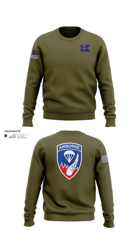 Crew Neck Sweatshirt, 187 infantry, , Teamtime, Team time, sublimation, custom sports apparel, team uniforms, spirit wear, spiritwear, sports uniforms, custom shirts, team store, custom team store, fundraiser sports, apparel fundraiser