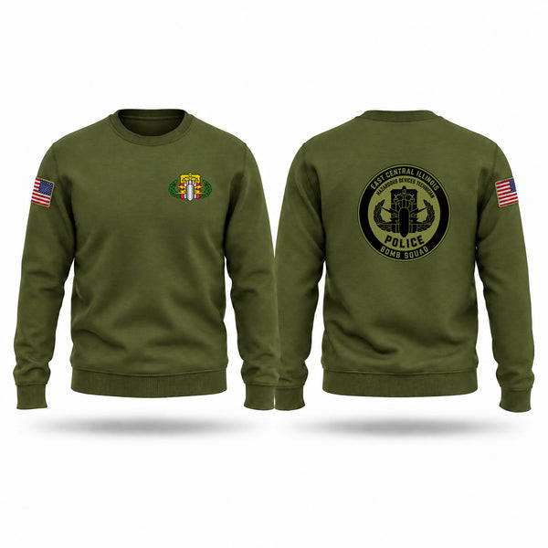 Crew Neck Sweatshirt, East Central Illinois Bomb Squad, Police, Teamtime, Team time, sublimation, custom sports apparel, team uniforms, spirit wear, spiritwear, sports uniforms, custom shirts, team store, custom team store, fundraiser sports, apparel fundraiser