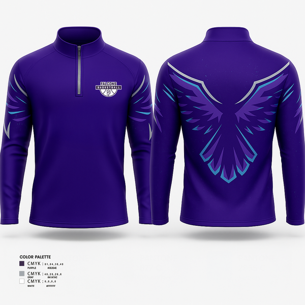 Quarter Zip Jacket, Lincoln Northwest Basketball, Men's Basketball, Teamtime, Team time, sublimation, custom sports apparel, team uniforms, spirit wear, spiritwear, sports uniforms, custom shirts, team store, custom team store, fundraiser sports, apparel fundraiser