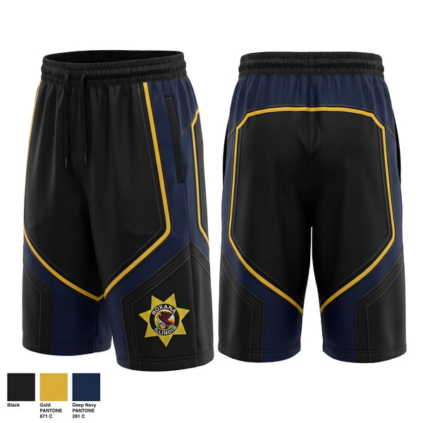 Athletic Shorts With Pockets, Roxana PD, Police, Teamtime, Team time, sublimation, custom sports apparel, team uniforms, spirit wear, spiritwear, sports uniforms, custom shirts, team store, custom team store, fundraiser sports, apparel fundraiser
