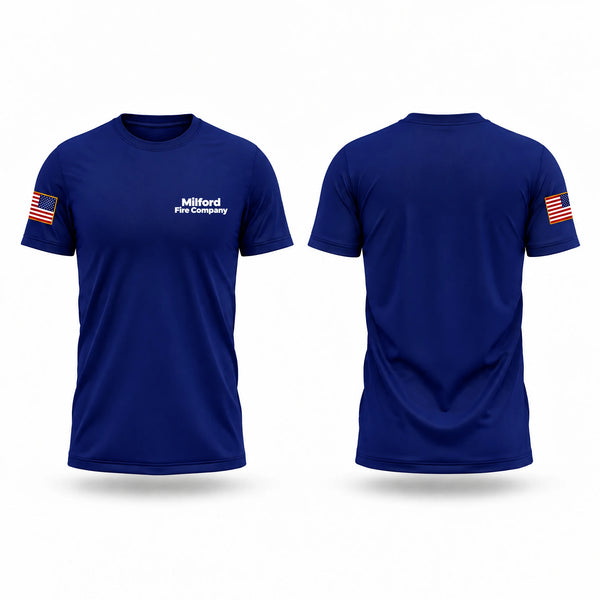 Old School Cotton Feel Shirt, Milford Fire Company, Fire Department, Teamtime, Team time, sublimation, custom sports apparel, team uniforms, spirit wear, spiritwear, sports uniforms, custom shirts, team store, custom team store, fundraiser sports, apparel fundraiser