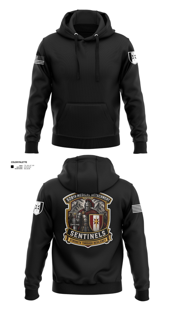 Hoodie, 528th MED DET COSC, Army, Teamtime, Team time, sublimation, custom sports apparel, team uniforms, spirit wear, spiritwear, sports uniforms, custom shirts, team store, custom team store, fundraiser sports, apparel fundraiser
