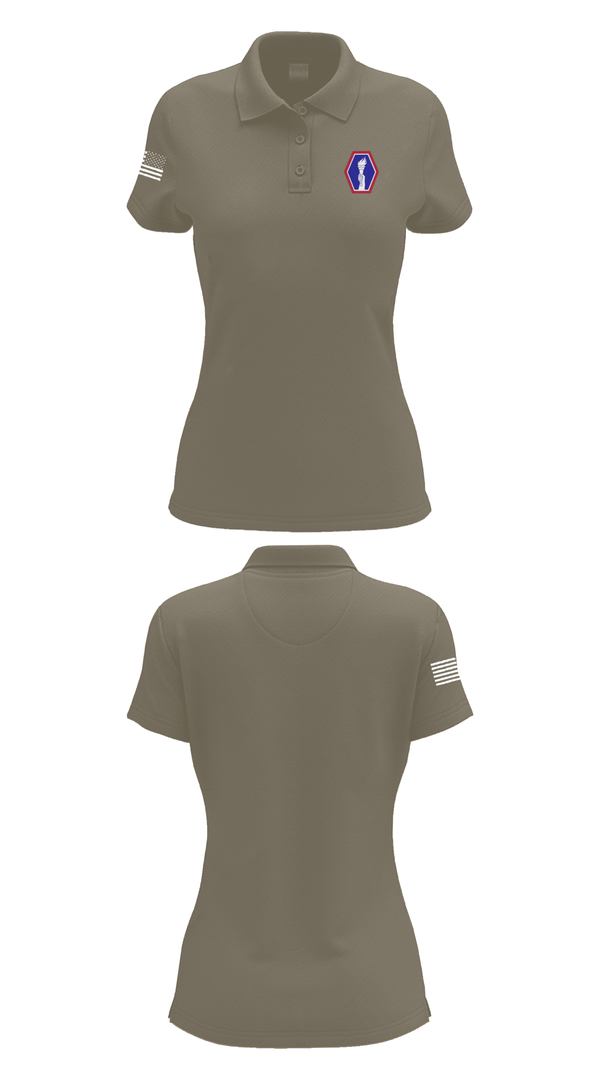 Womens Short Sleeve Performance Polo, 100 Battalion 442 Infantry, Army, Teamtime, Team time, sublimation, custom sports apparel, team uniforms, spirit wear, spiritwear, sports uniforms, custom shirts, team store, custom team store, fundraiser sports, apparel fundraiser