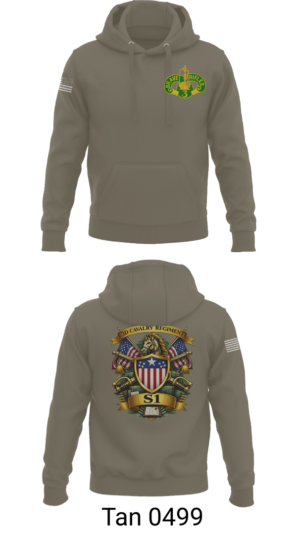 Hoodie, 3d Regiment Cavalry, Army, Teamtime, Team time, sublimation, custom sports apparel, team uniforms, spirit wear, spiritwear, sports uniforms, custom shirts, team store, custom team store, fundraiser sports, apparel fundraiser