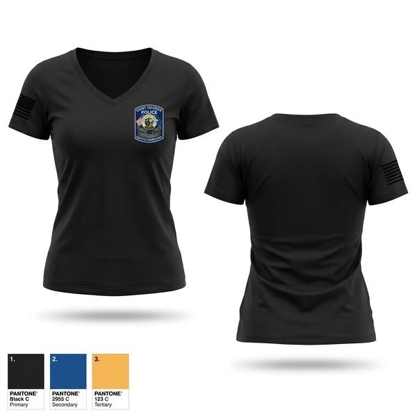 Womens Short Sleeve Vneck Shirt, St. George police dept, Police, Teamtime, Team time, sublimation, custom sports apparel, team uniforms, spirit wear, spiritwear, sports uniforms, custom shirts, team store, custom team store, fundraiser sports, apparel fundraiser