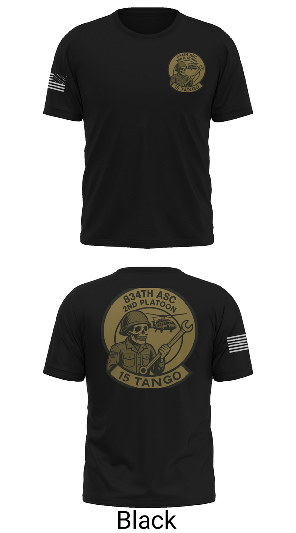 Old School Cotton Feel Shirt, B-Co 834th ASB, National Guard, Teamtime, Team time, sublimation, custom sports apparel, team uniforms, spirit wear, spiritwear, sports uniforms, custom shirts, team store, custom team store, fundraiser sports, apparel fundraiser