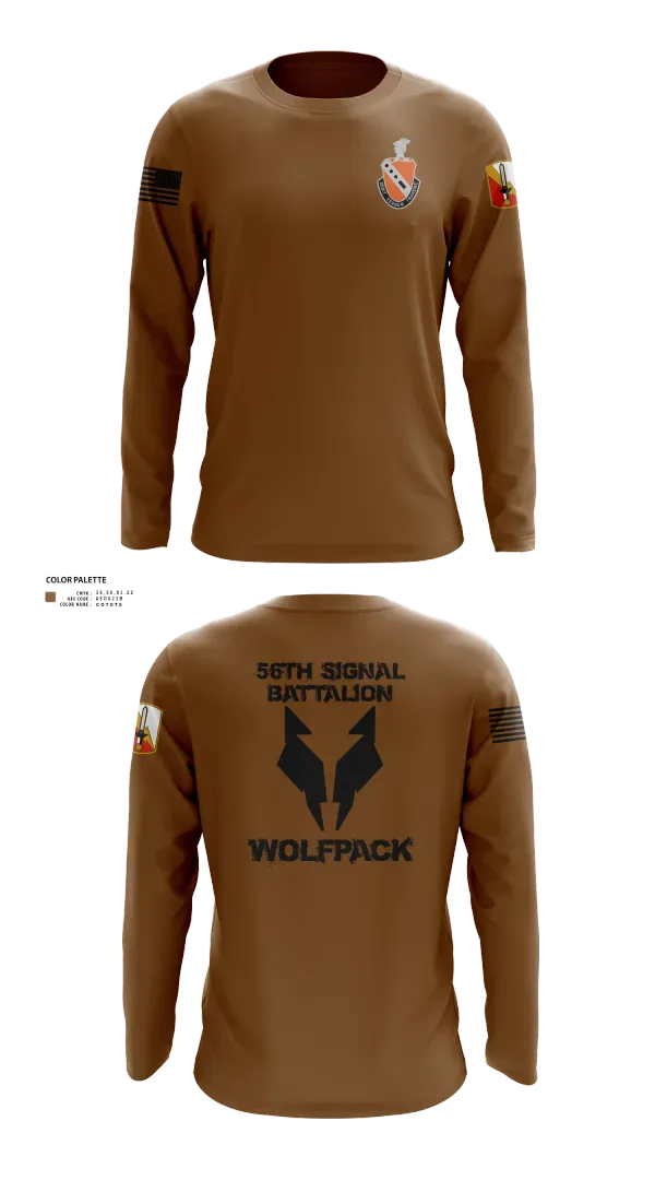 Long Sleeve Performance Shirt, 56th Signal Battalion, Army, Teamtime, Team time, sublimation, custom sports apparel, team uniforms, spirit wear, spiritwear, sports uniforms, custom shirts, team store, custom team store, fundraiser sports, apparel fundraiser