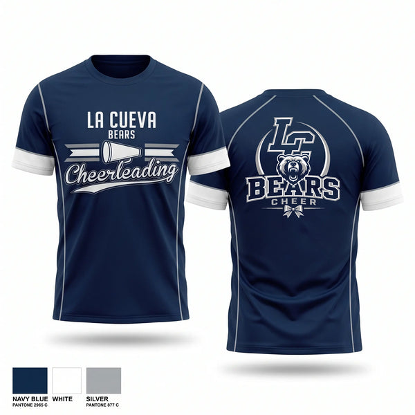Short Sleeve Performance Shirt, La Cueva Bears, Cheer, Teamtime, Team time, sublimation, custom sports apparel, team uniforms, spirit wear, spiritwear, sports uniforms, custom shirts, team store, custom team store, fundraiser sports, apparel fundraiser