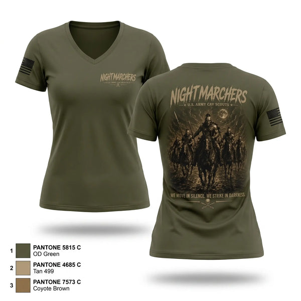 Womens Short Sleeve Vneck Shirt, 1ST SQUADRON, 299TH CAVALRY REGIMENT HAWAII ARMY NATIONAL GUARD 91-1227 ENTERPRISE AVENUE KAPOLEI, HAWAII 96707-2150, Army, Teamtime, Team time, sublimation, custom sports apparel, team uniforms, spirit wear, spiritwear, sports uniforms, custom shirts, team store, custom team store, fundraiser sports, apparel fundraiser