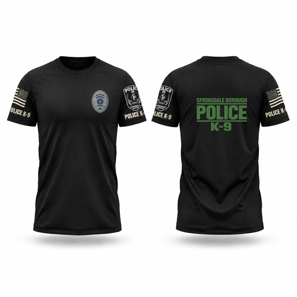 Short Sleeve Performance Shirt, Springdale Borough Police K9, Police, Teamtime, Team time, sublimation, custom sports apparel, team uniforms, spirit wear, spiritwear, sports uniforms, custom shirts, team store, custom team store, fundraiser sports, apparel fundraiser