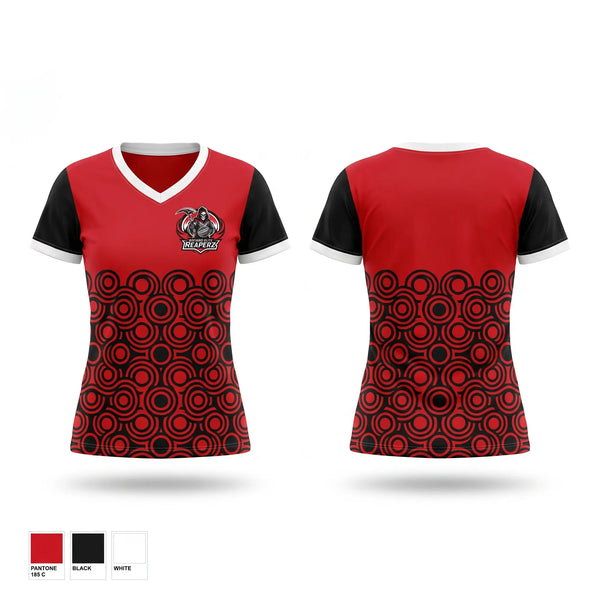 Womens Short Sleeve Vneck Shirt, Brevard Elite Reaperz, , Teamtime, Team time, sublimation, custom sports apparel, team uniforms, spirit wear, spiritwear, sports uniforms, custom shirts, team store, custom team store, fundraiser sports, apparel fundraiser