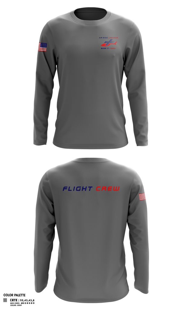 Long Sleeve Performance Shirt, Air Evac Lifeteam, EMS/EMT, Teamtime, Team time, sublimation, custom sports apparel, team uniforms, spirit wear, spiritwear, sports uniforms, custom shirts, team store, custom team store, fundraiser sports, apparel fundraiser