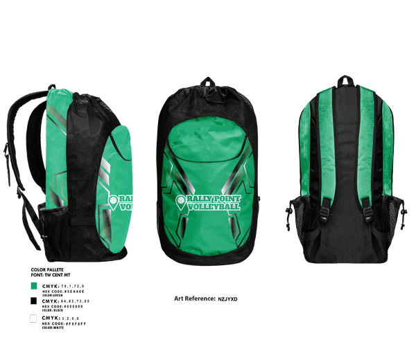 Gear Bag, Rally Point Volleyball, Women's Volleyball, Teamtime, Team time, sublimation, custom sports apparel, team uniforms, spirit wear, spiritwear, sports uniforms, custom shirts, team store, custom team store, fundraiser sports, apparel fundraiser