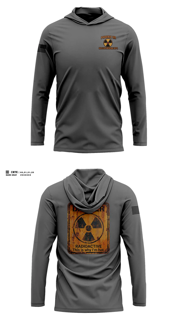 Long Sleeve hooded sunshirt, PHX NUC MED, Air Force, Teamtime, Team time, sublimation, custom sports apparel, team uniforms, spirit wear, spiritwear, sports uniforms, custom shirts, team store, custom team store, fundraiser sports, apparel fundraiser