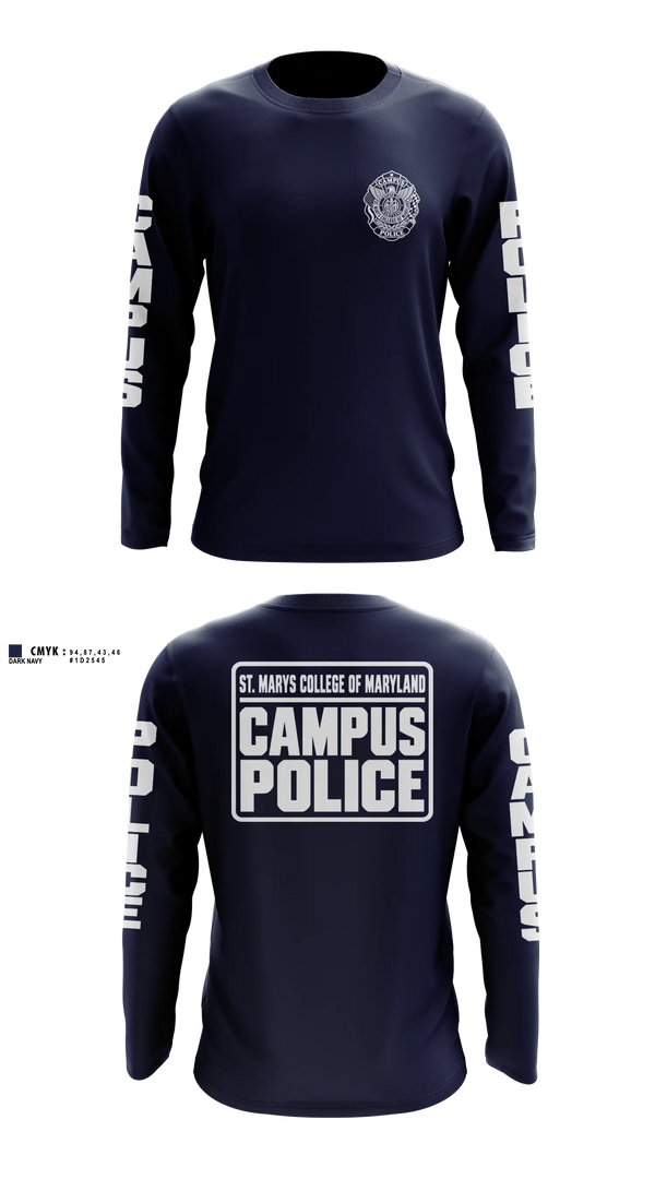 St. Marys College of Maryland Campus Police Long Sleeve Performance Shirt - 12