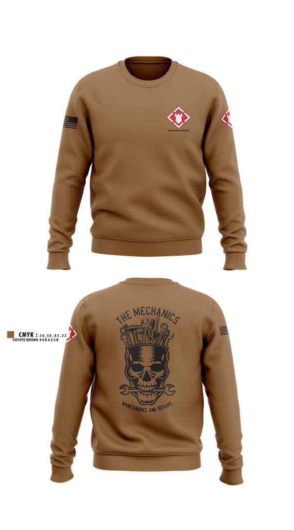 Crew Neck Sweatshirt, 20th Engineer Brigade, , Teamtime, Team time, sublimation, custom sports apparel, team uniforms, spirit wear, spiritwear, sports uniforms, custom shirts, team store, custom team store, fundraiser sports, apparel fundraiser