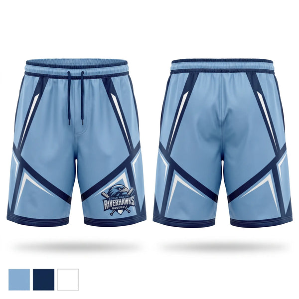 Athletic Shorts With Pockets, Logan Martin Riverhawks, Baseball, Teamtime, Team time, sublimation, custom sports apparel, team uniforms, spirit wear, spiritwear, sports uniforms, custom shirts, team store, custom team store, fundraiser sports, apparel fundraiser