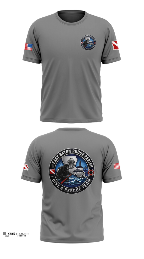 Short Sleeve Performance Shirt, East Baton Rouge Parish Dive & Rescue Team, Fire Department, Teamtime, Team time, sublimation, custom sports apparel, team uniforms, spirit wear, spiritwear, sports uniforms, custom shirts, team store, custom team store, fundraiser sports, apparel fundraiser