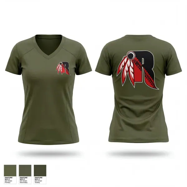 Womens Short Sleeve Vneck Shirt, Rahway Indians, Wrestling, Teamtime, Team time, sublimation, custom sports apparel, team uniforms, spirit wear, spiritwear, sports uniforms, custom shirts, team store, custom team store, fundraiser sports, apparel fundraiser