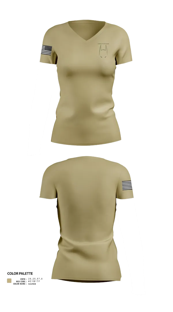 Womens Short Sleeve Vneck Shirt, Bat, Army, Teamtime, Team time, sublimation, custom sports apparel, team uniforms, spirit wear, spiritwear, sports uniforms, custom shirts, team store, custom team store, fundraiser sports, apparel fundraiser