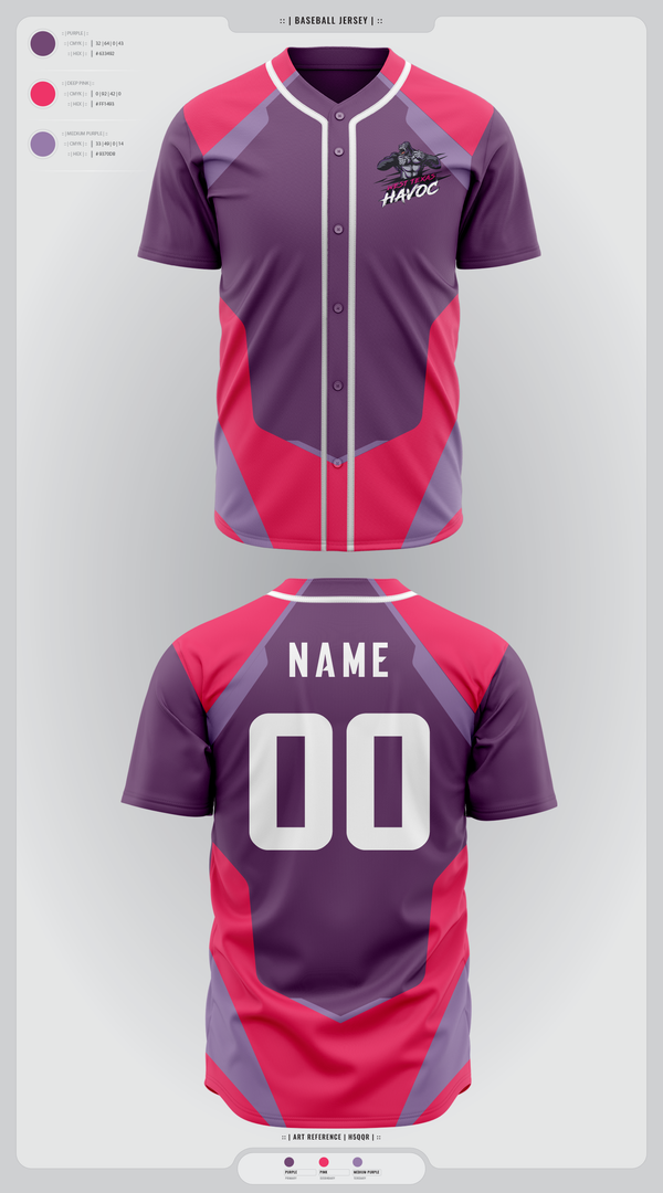 Full Button Baseball Jersey, West texas Havoc, Baseball, Teamtime, Team time, sublimation, custom sports apparel, team uniforms, spirit wear, spiritwear, sports uniforms, custom shirts, team store, custom team store, fundraiser sports, apparel fundraiser