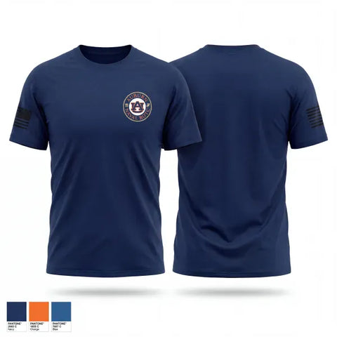 Old School Cotton Feel Shirt, Auburn NROTC, Navy, Teamtime, Team time, sublimation, custom sports apparel, team uniforms, spirit wear, spiritwear, sports uniforms, custom shirts, team store, custom team store, fundraiser sports, apparel fundraiser