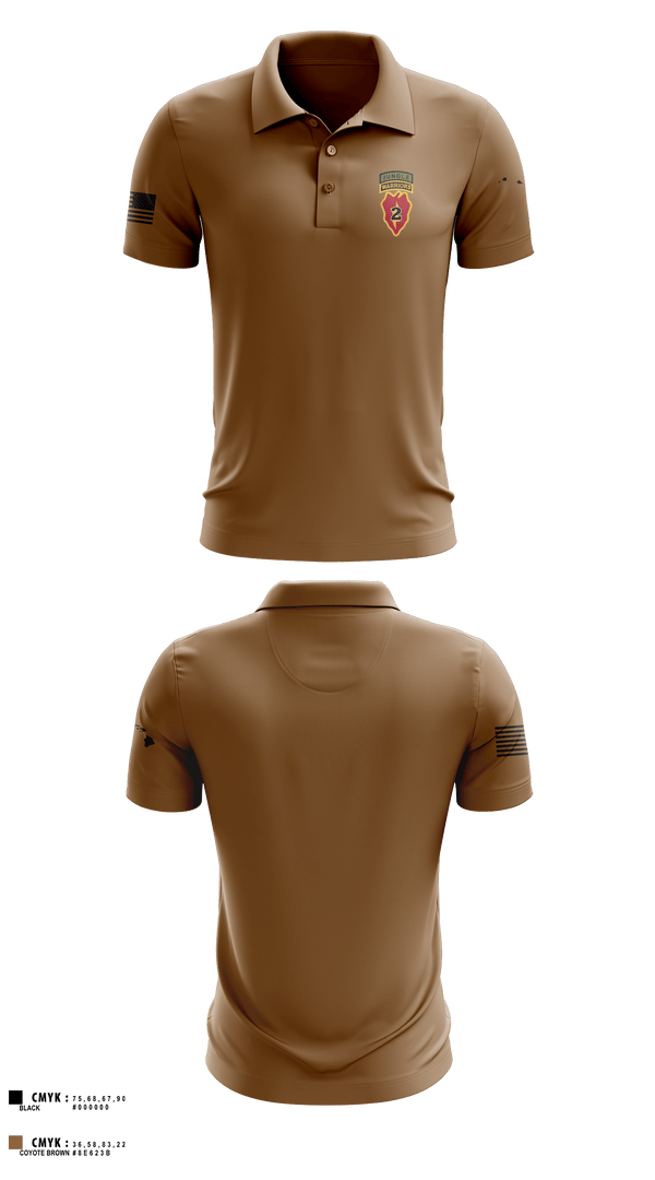 Short Sleeve Performance Polo, H2F, 2nd Mobile Brigade, 25th Infantry Division, Army, Teamtime, Team time, sublimation, custom sports apparel, team uniforms, spirit wear, spiritwear, sports uniforms, custom shirts, team store, custom team store, fundraiser sports, apparel fundraiser