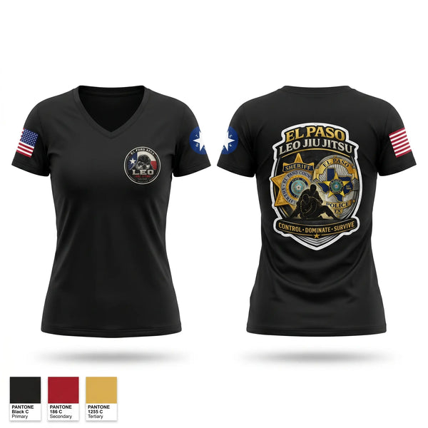 Womens Short Sleeve Vneck Shirt, El Paso, Police, Teamtime, Team time, sublimation, custom sports apparel, team uniforms, spirit wear, spiritwear, sports uniforms, custom shirts, team store, custom team store, fundraiser sports, apparel fundraiser
