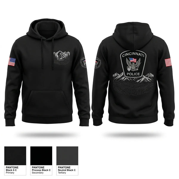 Hoodie, Cincinnati Police Mountain Bike Squad, Police, Teamtime, Team time, sublimation, custom sports apparel, team uniforms, spirit wear, spiritwear, sports uniforms, custom shirts, team store, custom team store, fundraiser sports, apparel fundraiser