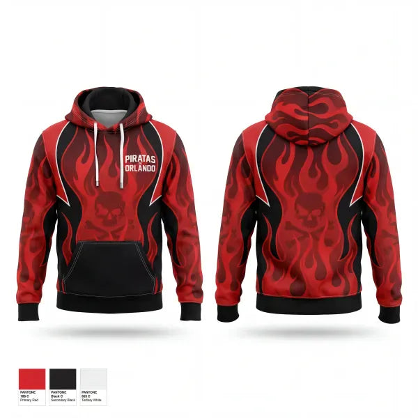 Hoodie, Piratas de Orlando, Men's Basketball, Teamtime, Team time, sublimation, custom sports apparel, team uniforms, spirit wear, spiritwear, sports uniforms, custom shirts, team store, custom team store, fundraiser sports, apparel fundraiser