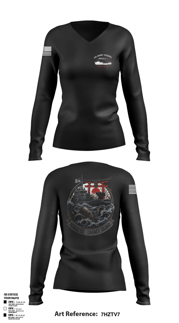 Womens Long Sleeve Vneck Shirt, MSV, Army, Teamtime, Team time, sublimation, custom sports apparel, team uniforms, spirit wear, spiritwear, sports uniforms, custom shirts, team store, custom team store, fundraiser sports, apparel fundraiser