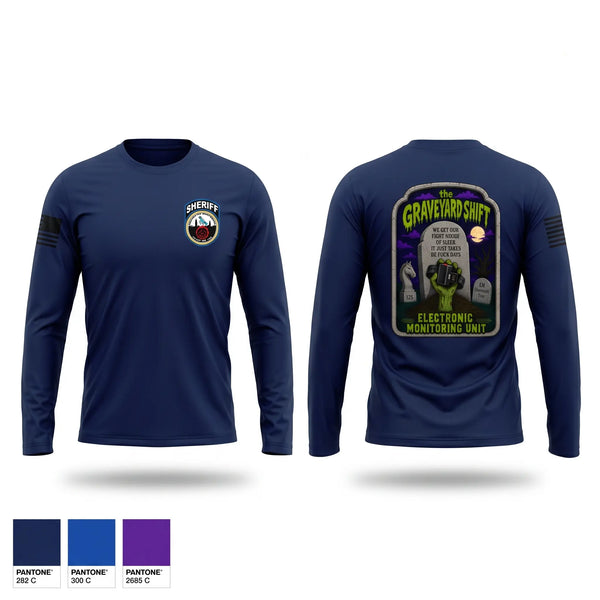 Long Sleeve Performance Shirt, Electronic Monitoring, Police, Teamtime, Team time, sublimation, custom sports apparel, team uniforms, spirit wear, spiritwear, sports uniforms, custom shirts, team store, custom team store, fundraiser sports, apparel fundraiser
