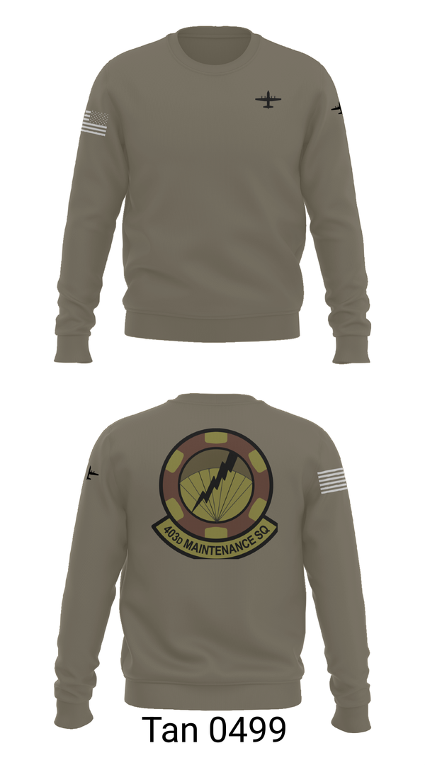 Crew Neck Sweatshirt, 403 Maintenance Sqd, Air Force, Teamtime, Team time, sublimation, custom sports apparel, team uniforms, spirit wear, spiritwear, sports uniforms, custom shirts, team store, custom team store, fundraiser sports, apparel fundraiser