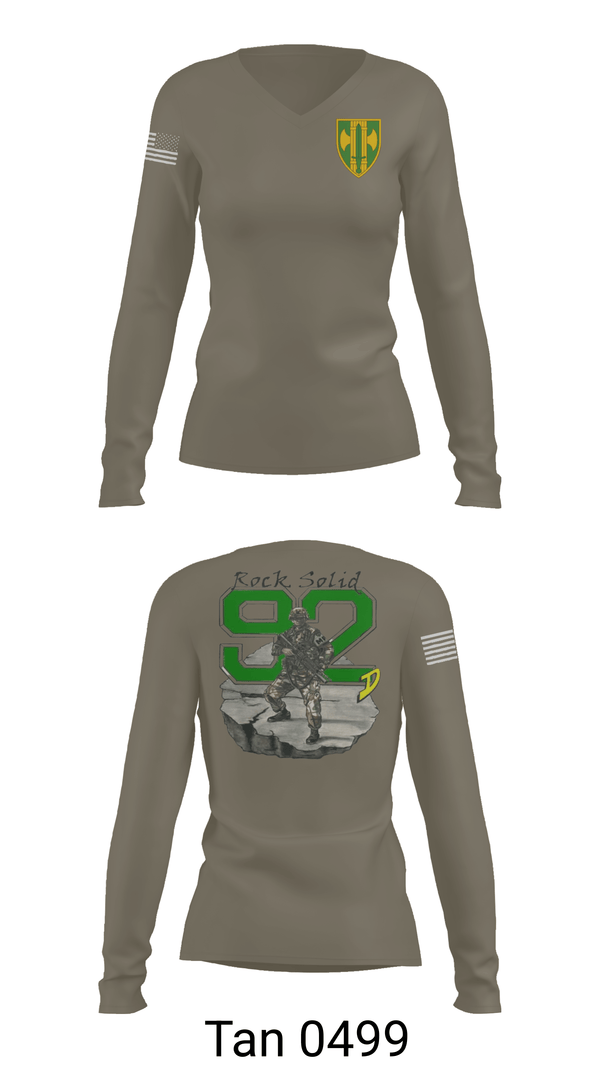 Womens Long Sleeve Vneck Shirt, 95th mp company, Army, Teamtime, Team time, sublimation, custom sports apparel, team uniforms, spirit wear, spiritwear, sports uniforms, custom shirts, team store, custom team store, fundraiser sports, apparel fundraiser