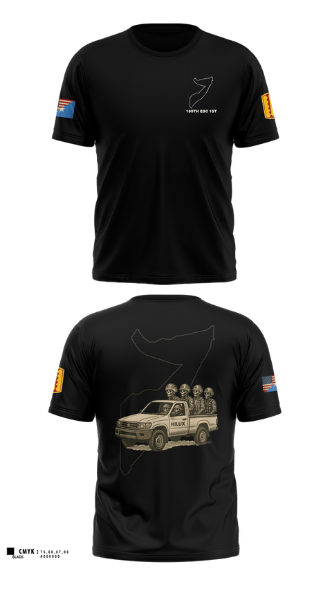 Short Sleeve Performance Shirt, 180th ESC 1st, Army, Teamtime, Team time, sublimation, custom sports apparel, team uniforms, spirit wear, spiritwear, sports uniforms, custom shirts, team store, custom team store, fundraiser sports, apparel fundraiser