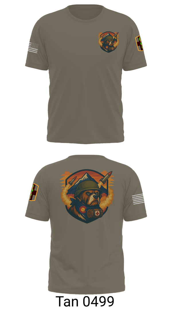 Old School Cotton Feel Shirt, 10th Field Hospital (FWD), , Teamtime, Team time, sublimation, custom sports apparel, team uniforms, spirit wear, spiritwear, sports uniforms, custom shirts, team store, custom team store, fundraiser sports, apparel fundraiser