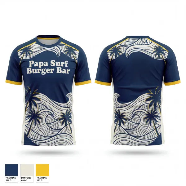 Short Sleeve Performance Shirt, Papa Surf Burger Bar, , Teamtime, Team time, sublimation, custom sports apparel, team uniforms, spirit wear, spiritwear, sports uniforms, custom shirts, team store, custom team store, fundraiser sports, apparel fundraiser