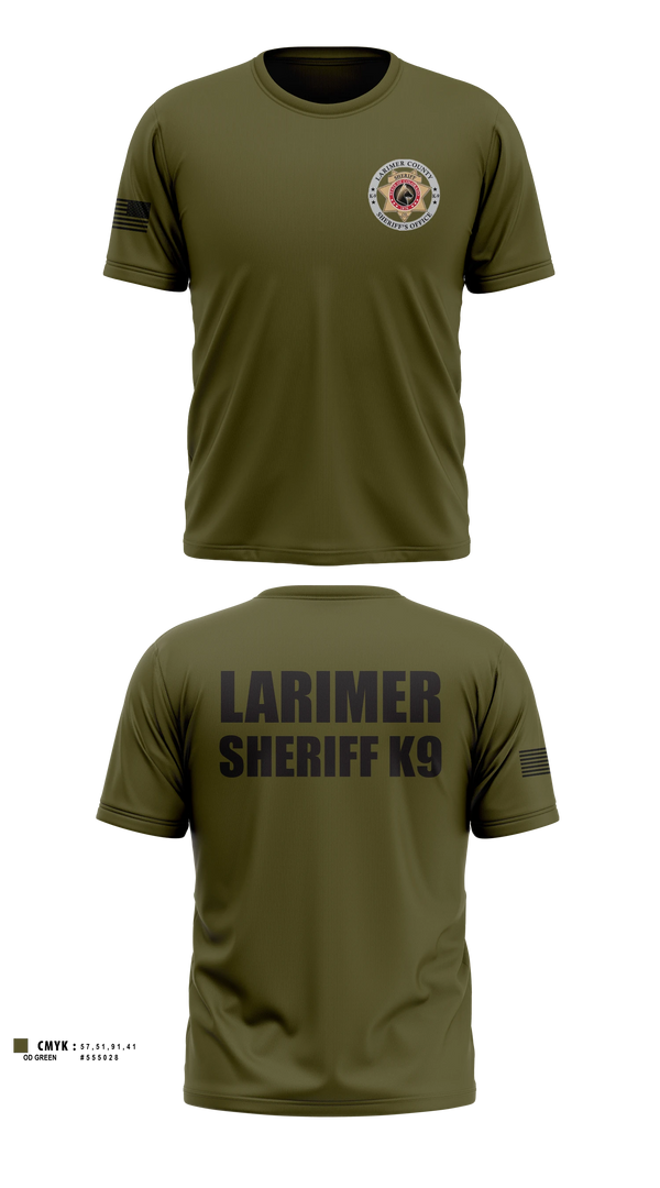 Old School Cotton Feel Shirt, Larimer County Sheriff K9, Police, Teamtime, Team time, sublimation, custom sports apparel, team uniforms, spirit wear, spiritwear, sports uniforms, custom shirts, team store, custom team store, fundraiser sports, apparel fundraiser
