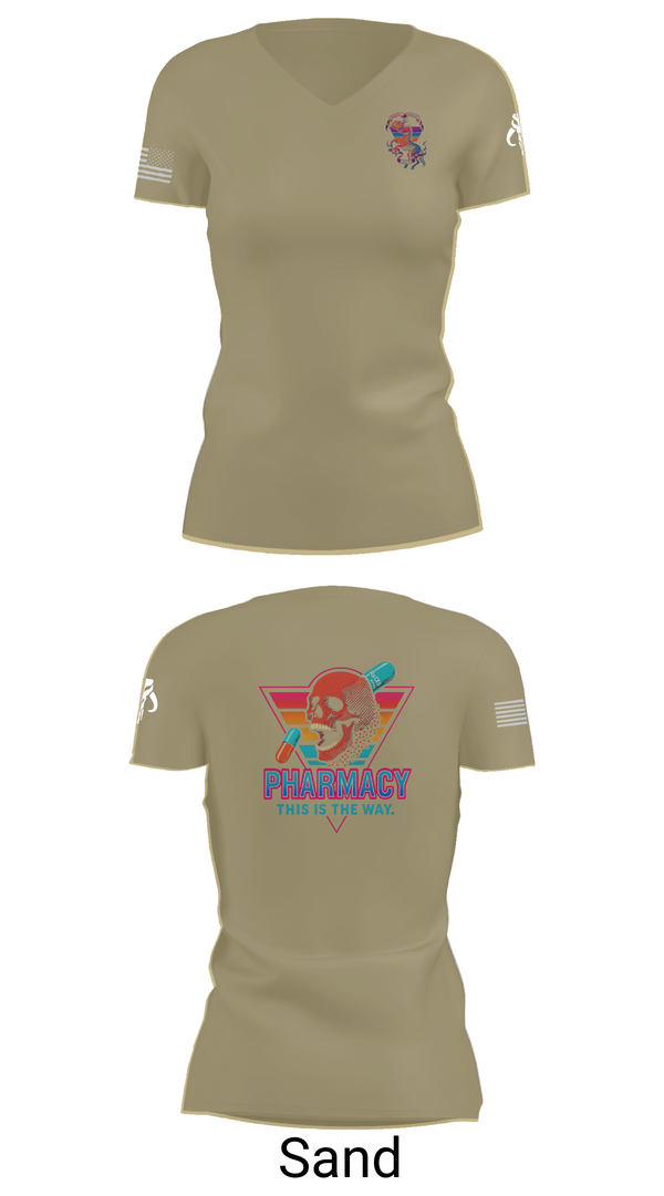 Womens Short Sleeve Vneck Shirt, , Army, Teamtime, Team time, sublimation, custom sports apparel, team uniforms, spirit wear, spiritwear, sports uniforms, custom shirts, team store, custom team store, fundraiser sports, apparel fundraiser